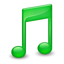 Sidebar Music Green Icon 128x128 png